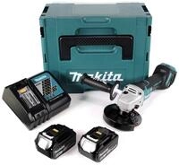 Makita DGA 517 RGJ Akku Winkelschleifer 18 V 125 mm Brushless + 2x Akku 6,0 Ah +