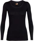 Icebreaker Damen Funktionsshirt 200 Oasis LS Scoop, Black, M, 104378001M