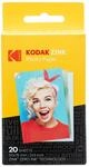 KODAK 5,1 x 7,5 cm (2 x 3") Premium ZINK Fotopapier mit Kleber&uuml;ckseite (20 Blatt),