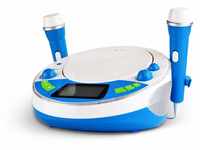 X4 TECH Bobby Joey JamBox - Kinder CD Player mit USB Bluetooth MP3 Sticker blau