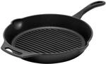 Petromax Grill-Feuerpfanne mit Stiel - Gusseisen Grillpfanne 30 cm
