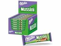 Milka Nussini Riegel, 35 Riegel à 31,5g, Haselnusscrème-Waffelschnitten mit