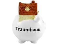 Goldbach Dolomite Traumhaus Sparschwein glasiert, 14 x 14 x 19 cm, Sonstiges,...