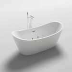 Home Deluxe - freistehende Badewanne mit Whirlpoolfunktion - OVALO PLUS - Ma&szlig;e...