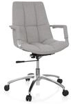 hjh OFFICE 670912 Schreibtischstuhl SARANTO Stoff Hellgrau B&uuml;rostuhl mit Armlehnen