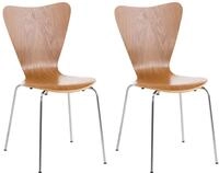 CLP 2X Konferenzstuhl Calisto Mit Holzsitz Und Stabilem Metallgestell I 2X