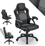 Juskys&reg; Racing Schreibtischstuhl Montreal ergonomisch h&ouml;henverstellbar & gepolstert