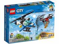 LEGO 60207 City Polizei Drohnenjagd, Hubschrauberspielzeug mit Netzkanone,