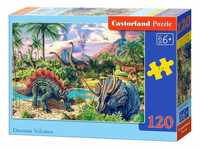 Castorland B-13234-1 Puzzle Dinosaur Volcanos, 120 Teile, bunt