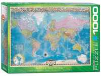 Eurographics 6000-0557 Map of the World with Flags Puzzle, Mehrfarbig, 48 x 68...