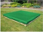 TETZNER&JENTZSCH Sandkastenabdeckung, PE Gewebeplane 140g/m&sup2;, gr&uuml;n, mit...
