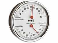 TFA Dostmann Analoges Thermo-Hygrometer, 45.2041.42, mit Metallring, zur Kontrolle