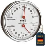 TFA Dostmann Analoges Thermo-Hygrometer, 45.2041.42, mit Metallring, zur Kontrolle