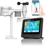 Bresser Wetterstation Funk 5-in-1 schwarz, mit WLAN & Farb-Display, Au&szlig;ensensor f&uuml;r