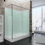 Schulte Fertigdusche Komplettdusche 120 x 90 cm Duschtempel Ibiza, 5 mm