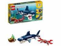 LEGO Creator Bewohner der Tiefsee, Spielzeug mit Meerestieren Figuren: Hai, Krabbe,