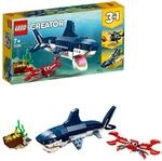 LEGO Creator Bewohner der Tiefsee, Spielzeug mit Meerestieren Figuren: Hai, Krabbe,