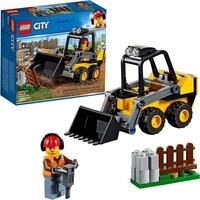 LEGO 60219 City Frontlader, Baumaschinen-Set mit Stra&szlig;enarbeiter Minifigur