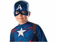 Rubie's offizielles Marvel Avengers Captain America Deluxe Kindermaske Kostüm