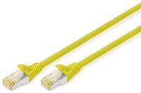 DIGITUS LAN Kabel Cat 6A &ndash; 1 m &ndash; S/FTP Geschirmt &ndash; Gelb | 10 Gbit/s &ndash; PoE++