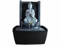 Zen'Light - Zimmerbrunnen Nirvana - Wasserfall mit Buddha & Weißer LED-Beleuchtung -