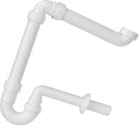 HAAS Raumspar-Waschtisch-Siphon | DN 32 | 1 1/4 Zoll | Kunststoff wei&szlig; | Typ 4832 