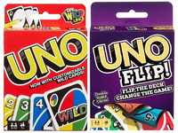 Mattel Games - UNO FLIP Kartenspiel mit beidseitig bedruckten Karten, neuem Twist und