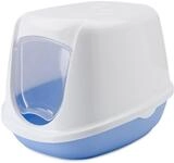 Katzentoilette "DUCHESSE" sweet blau / wei&szlig; 44,5 x 35,5 x 32 cm