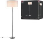 Paulmann 70922 Stehleuchte Tessa rund max. 60 Watt Stehlampe Creme, Eisen geb&uuml;rstet