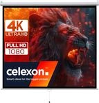 celexon Basic Rollo-Leinwand 135" | 240x240 cm 1:1 | ausziehbare Full-HD 4K