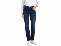 MAC JEANS Damen Straight Jeans ANGELA, Blau (Dark Blue D845), W34/L30