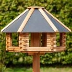 VOSS.garden Holzvogelhaus Tofta mit Metalldach, sechseckig, Vogelvilla