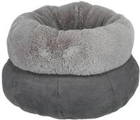 TRIXIE Hundebett Elsie &oslash; 45 cm in grau/hellgrau - gem&uuml;tliches Hundekissen mit