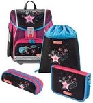Step by Step Schulranzen-Set Touch 2 &bdquo;Popstar 4-teilig, rosa-schwarz,