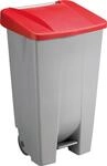 Helit H2405525 - Tret-Abfallbeh&auml;lter "the step chief" 120L, rot