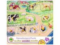 Ravensburger Kinderpuzzle - 03689 Morgens auf dem Bauernhof - my first wooden puzzle