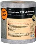 NOOR Sichtschutzstreifen PVC Blickdicht - Zaunblende Beton 0,19 x 35 m | Blickdichter