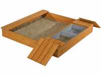 GASPO Sandkasten mit Matschfach Oswald Sandkiste aus Holz, B 125 x T 121 x H...