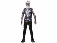 Rubie's Offizielles Fortnite Skull Trooper Kostüm-Set für Kinder, Gaming-Skin,