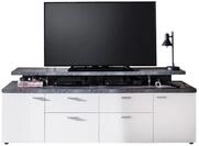 trendteam smart living - Mood - TV-Schrank - Wei&szlig;/Grau - TV-Lowboard mit 2 T&uuml;ren, 2