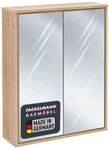 FACKELMANN Finn Spiegelschrank 60 cm in Braun Hell, Retrostil mit Push-to-Open