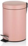 kela Kosmetikeimer rosa 3l, Metall Tretm&uuml;lleimer Badezimmer, Badm&uuml;lleimer mit