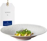 Villeroy und Boch Manufacture Rock Blanc Schale, 28,7 cm, Premium Porzellan, Wei&szlig;
