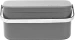 Brabantia Abfalleimer, Kunststoff/Edelstahl, Dunkelgrau, 22 x 13 x 11 cm, 1 Einheiten