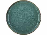 BITZ Teller, Speiseteller, Essteller aus Steinzeug, 27 cm im Durchmesser, Grün
