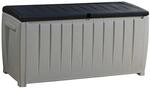 Keter Novel Kissenbox 340L - Wetterfeste Aufbewahrungsbox mit Sitzbank - Gartenbox