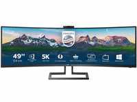 Philips 499P9H - 49 Zoll DQHD Curved USB-C Docking Monitor, Webcam,