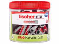 fischer DuoPower 10 x 50, handliche Runddose mit 55 Universaldübeln,