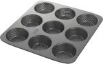 Br&ouml;tchenblech f&uuml;r 9 Br&ouml;tchen &ndash; Birkmann &ndash; grau, 32 x 30 x 3 cm, Karbonstahl,