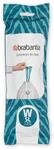 Brabantia Perfectfit M&uuml;llbeutel Code W, 5 L, 20 St&uuml;ck/Rolle, Plastik, Wei&szlig;, 29.5 x
